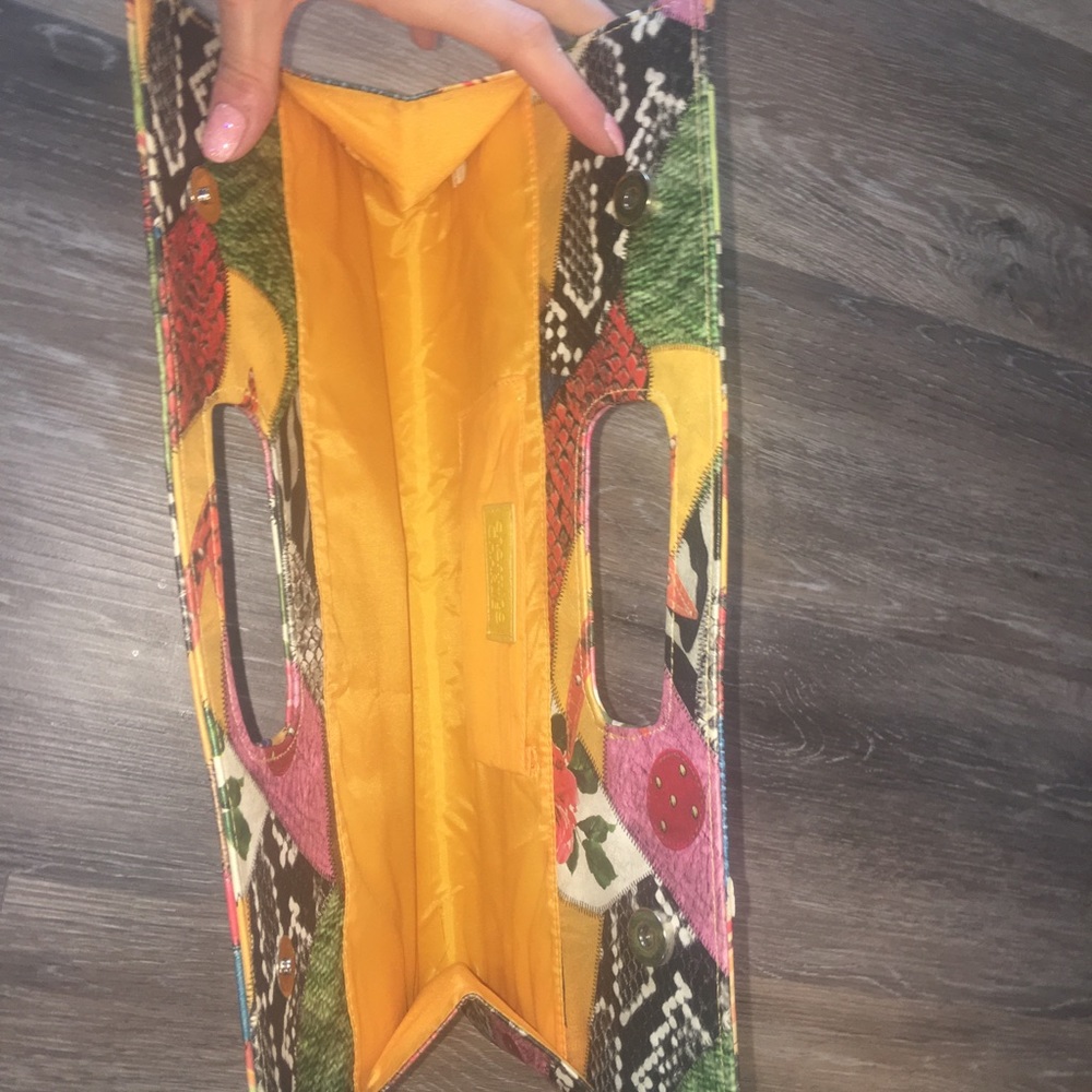 Multi Colored Patchwork Clutch - image 3